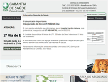 Tablet Screenshot of garantiasaude.com.br